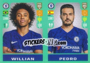 Sticker Willian - Pedro - FIFA 365 2020. 442 stickers version n. 12 - Panini