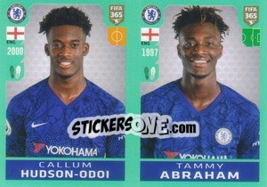 Sticker Callum Hudson-Odoi / Tammy Abraham - FIFA 365 2020. 442 stickers version n. 17 - Panini