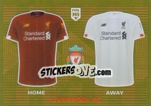 Sticker Liverpool FC T-Shirt - FIFA 365 2020. 442 stickers version n. 21 - Panini