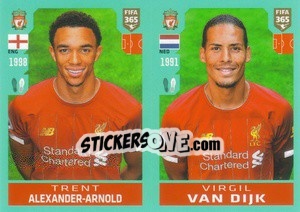 Sticker Trent Alexander-Arnold / Virgil van Dijk - FIFA 365 2020. 442 stickers version n. 24 - Panini