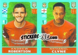 Sticker Andrew Robertson / Nathaniel Clyne - FIFA 365 2020. 442 stickers version n. 25 - Panini