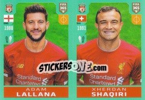 Sticker Adam Lallana / Xherdan Shaqiri - FIFA 365 2020. 442 stickers version n. 31 - Panini