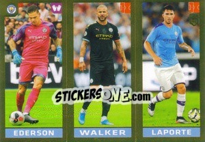 Sticker Ederson / Walker / Laporte - FIFA 365 2020. 442 stickers version n. 46 - Panini