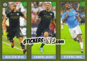 Sticker Agüero / Gabriel Jesus / Sterling - FIFA 365 2020. 442 stickers version n. 50 - Panini
