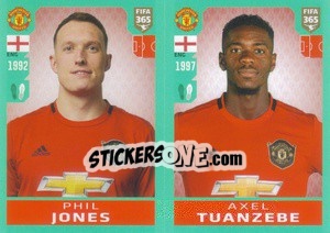 Sticker Phil Jones / Axel Tuanzebe - FIFA 365 2020. 442 stickers version - Panini