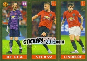 Cromo de Gea / Shaw / Lindelöf - FIFA 365 2020. 442 stickers version - Panini