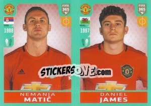 Sticker Nemanja Matic / Daniel James - FIFA 365 2020. 442 stickers version - Panini