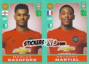 Sticker Marcus Rashford / Anthony Martial - FIFA 365 2020. 442 stickers version n. 67 - Panini