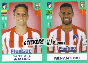 Sticker Santiago Arias / Renan Lodi - FIFA 365 2020. 442 stickers version n. 71 - Panini