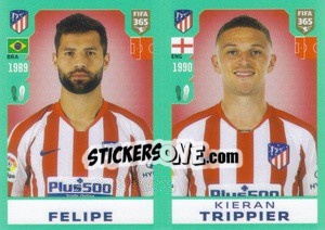 Sticker Felipe / Kieran Trippier - FIFA 365 2020. 442 stickers version n. 73 - Panini