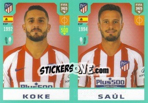 Sticker Koke / Saúl - FIFA 365 2020. 442 stickers version n. 75 - Panini