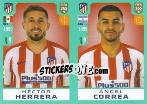 Sticker Héctor Herrera / Ángel Correa - FIFA 365 2020. 442 stickers version n. 76 - Panini