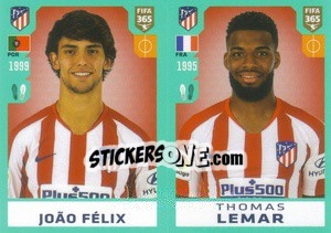 Sticker João Félix - Thomas Lemar - FIFA 365 2020. 442 stickers version - Panini