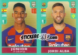 Sticker Junior Firpo / Jordi Alba - FIFA 365 2020. 442 stickers version n. 87 - Panini