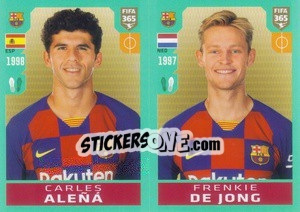 Sticker Carles Aleñá / Frenkie de Jong - FIFA 365 2020. 442 stickers version n. 95 - Panini