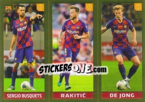 Sticker Sergio Busquets / Rakitic / De Jong - FIFA 365 2020. 442 stickers version n. 96 - Panini