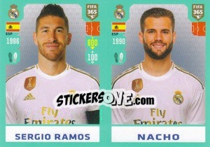 Sticker Sergio Ramos / Nacho - FIFA 365 2020. 442 stickers version n. 103 - Panini