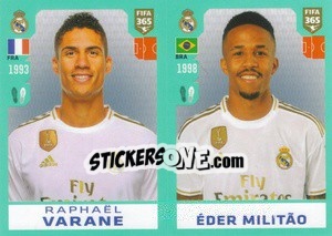 Sticker Raphaël Varane - éder Militão - FIFA 365 2020. 442 stickers version n. 105 - Panini
