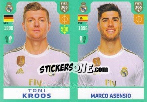Sticker Toni Kroos / Marco Asensio - FIFA 365 2020. 442 stickers version - Panini
