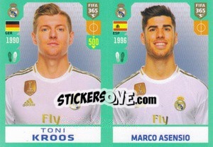 Sticker Toni Kroos / Marco Asensio - FIFA 365 2020. 442 stickers version n. 107 - Panini