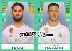 Sticker Isco - Eden Hazard - FIFA 365 2020. 442 stickers version - Panini