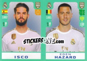 Sticker Isco - Eden Hazard - FIFA 365 2020. 442 stickers version n. 108 - Panini