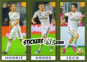 Sticker Modric / Kroos / Isco - FIFA 365 2020. 442 stickers version n. 112 - Panini