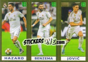 Figurina Hazard / Benzema / Jovic - FIFA 365 2020. 442 stickers version - Panini