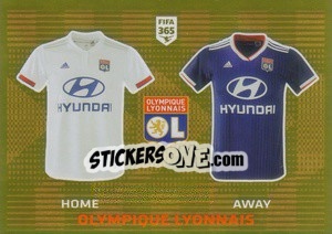 Figurina Olympique Lyonnais T-Shirt - FIFA 365 2020. 442 stickers version - Panini