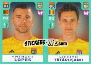 Sticker Anthony Lopes - Ciprian Tătărușanu - FIFA 365 2020. 442 stickers version - Panini