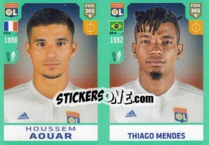 Cromo Houssem Aouar / Thiago Mendes - FIFA 365 2020. 442 stickers version - Panini