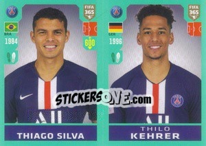 Sticker Thiago Silva / Thilo Kehrer - FIFA 365 2020. 442 stickers version n. 136 - Panini
