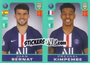 Sticker Juan Bernat / Presnel Kimpembe - FIFA 365 2020. 442 stickers version n. 137 - Panini