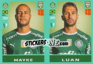 Sticker Mayke / Luan - FIFA 365 2020. 442 stickers version n. 344 - Panini