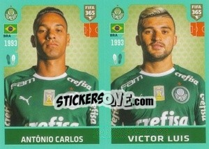 Sticker Antônio Carlos / Victor Luis - FIFA 365 2020. 442 stickers version n. 345 - Panini