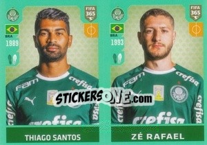 Sticker Thiago Santos / Zé Rafael - FIFA 365 2020. 442 stickers version n. 347 - Panini