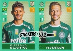 Sticker Gustavo Scarpa / Hyoran - FIFA 365 2020. 442 stickers version n. 348 - Panini