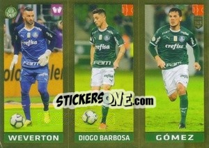 Sticker Weverton / Diogo Barbosa / Gómez - FIFA 365 2020. 442 stickers version - Panini