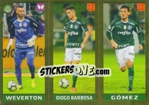 Sticker Weverton / Diogo Barbosa / Gómez - FIFA 365 2020. 442 stickers version n. 350 - Panini