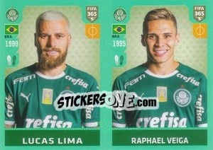Sticker Lucas Lima / Raphael Veiga - FIFA 365 2020. 442 stickers version n. 351 - Panini