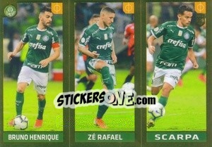 Cromo Bruno Henrique / Zé Rafael / Scarpa - FIFA 365 2020. 442 stickers version - Panini