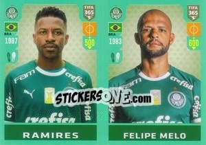 Sticker Ramires / Felipe Melo - FIFA 365 2020. 442 stickers version n. 353 - Panini