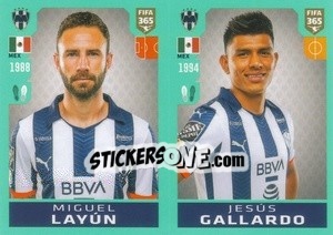 Figurina Miguel Layún / Jesús Gallardo - FIFA 365 2020. 442 stickers version - Panini