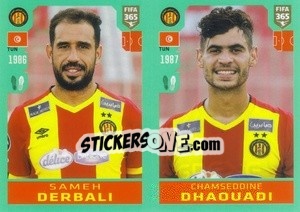 Sticker Sameh Derbali / Chamseddine Dhaouadi - FIFA 365 2020. 442 stickers version - Panini