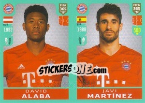 Sticker David Alaba / Javi Martínez - FIFA 365 2020. 442 stickers version n. 151 - Panini