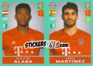 Cromo David Alaba / Javi Martínez - FIFA 365 2020. 442 stickers version - Panini