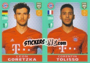 Sticker Leon Goretzka / Corentin Tolisso - FIFA 365 2020. 442 stickers version n. 155 - Panini