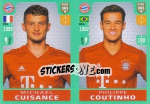 Sticker Mickaël Cuisance / Philippe Coutinho - FIFA 365 2020. 442 stickers version - Panini
