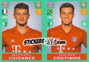 Sticker Mickaël Cuisance / Philippe Coutinho - FIFA 365 2020. 442 stickers version n. 156 - Panini