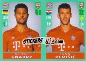 Sticker Serge Gnabry / Ivan Perišic - FIFA 365 2020. 442 stickers version n. 161 - Panini